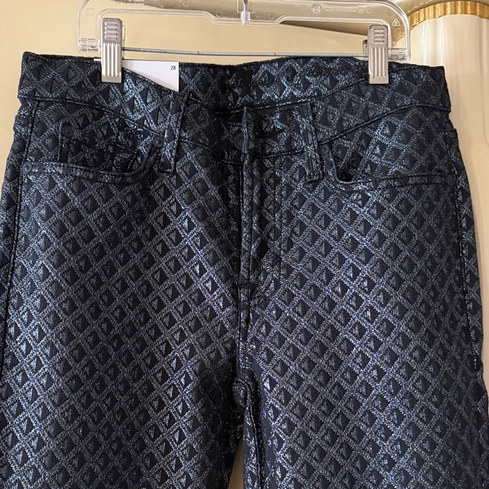 7 for all men kind brand size 28 dress pants navy blue with sparkle